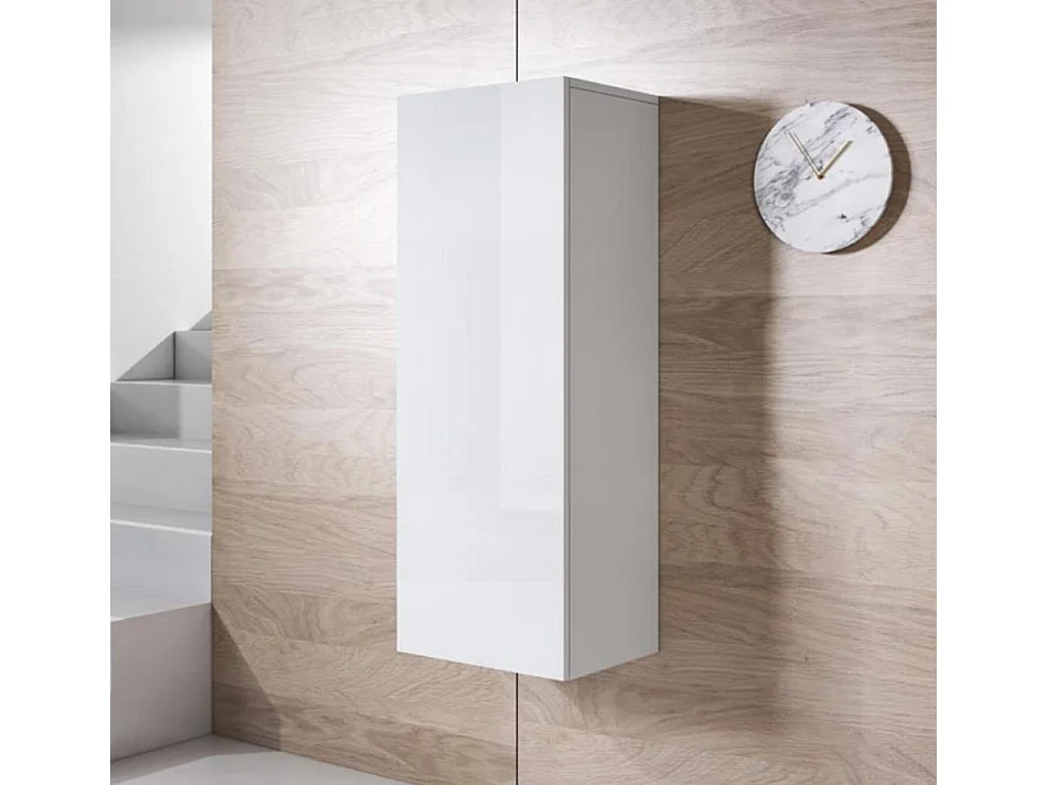 Vitrine pour Salon Salle à manger en Blanc 40x29x126cm Luke V1