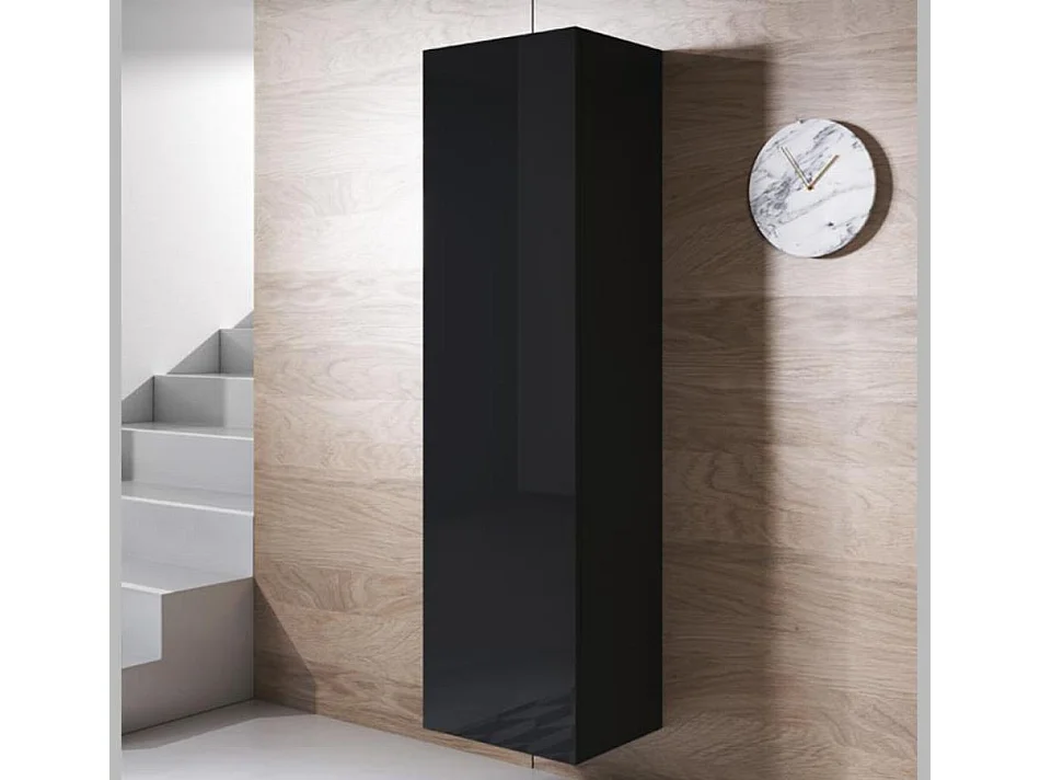 Vitrina para Salón comedor en Negro 40x29x165cm Luke V4