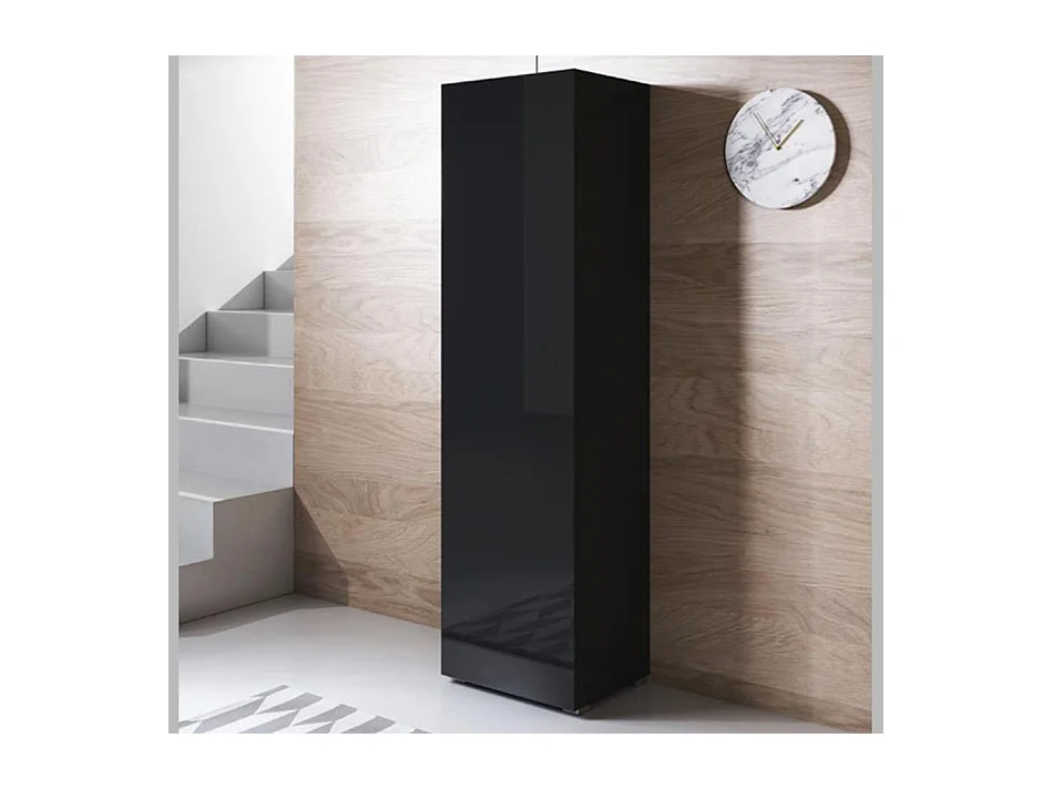 Vitrine pour Salon Salle à manger en Noir 40x29x167cm Luke V4