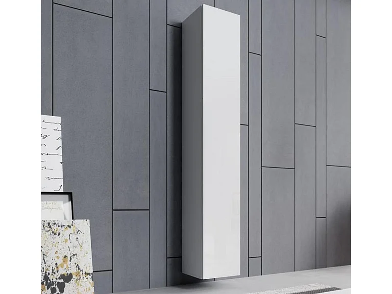 Armario colgante para Salón comedor en Blanco 30x30x180cm Aitana O2