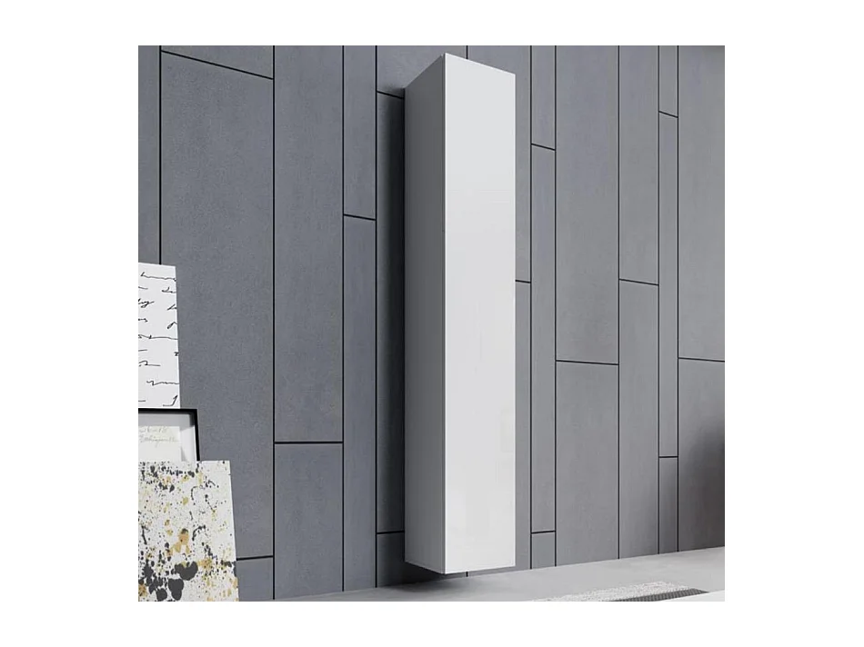 Armario colgante para Salón comedor en Blanco 30x30x180cm Aitana O2