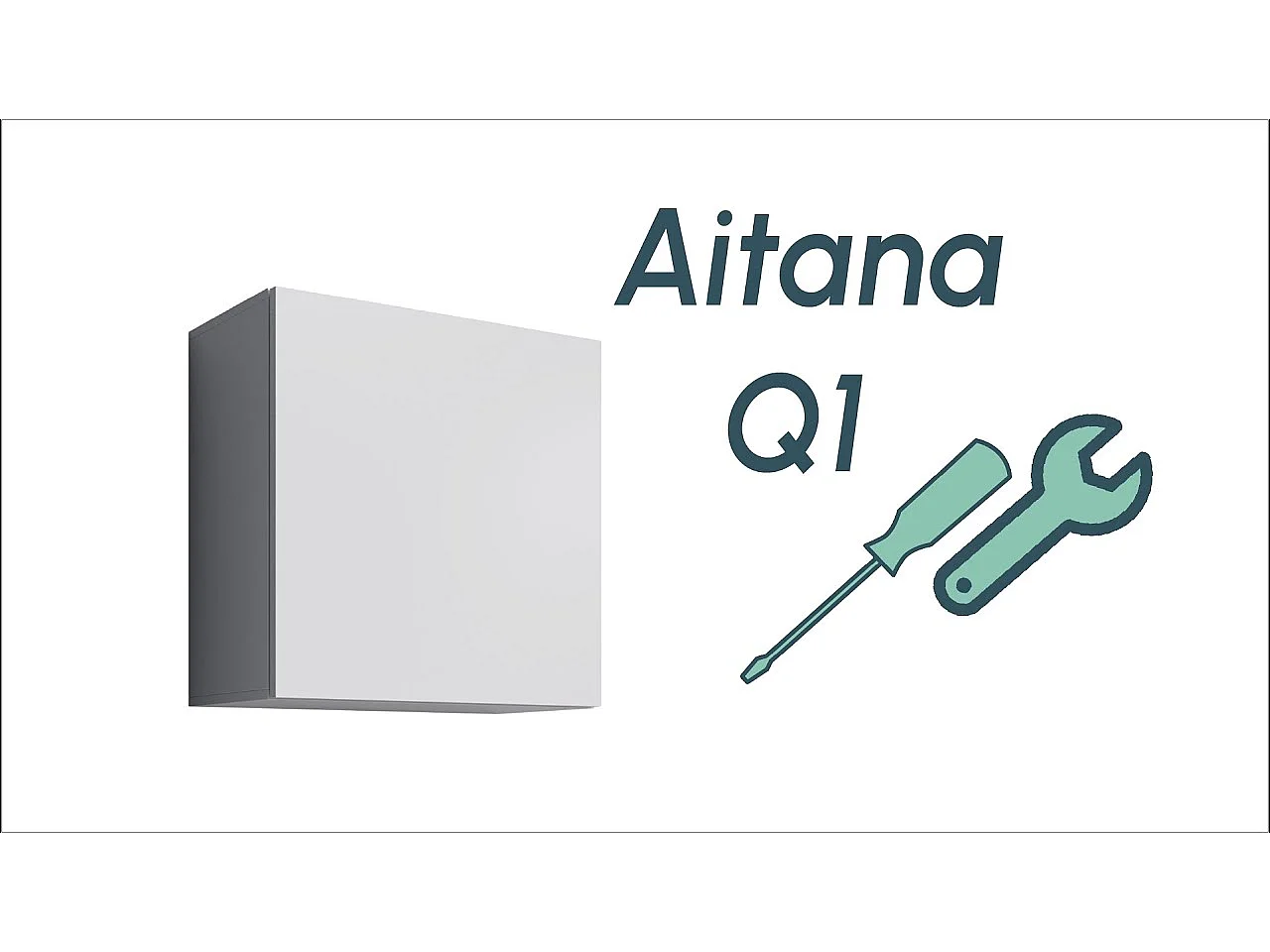 Armoire murale pour Salon Salle à manger en Blanc 60x30x60cm Aitana Q1