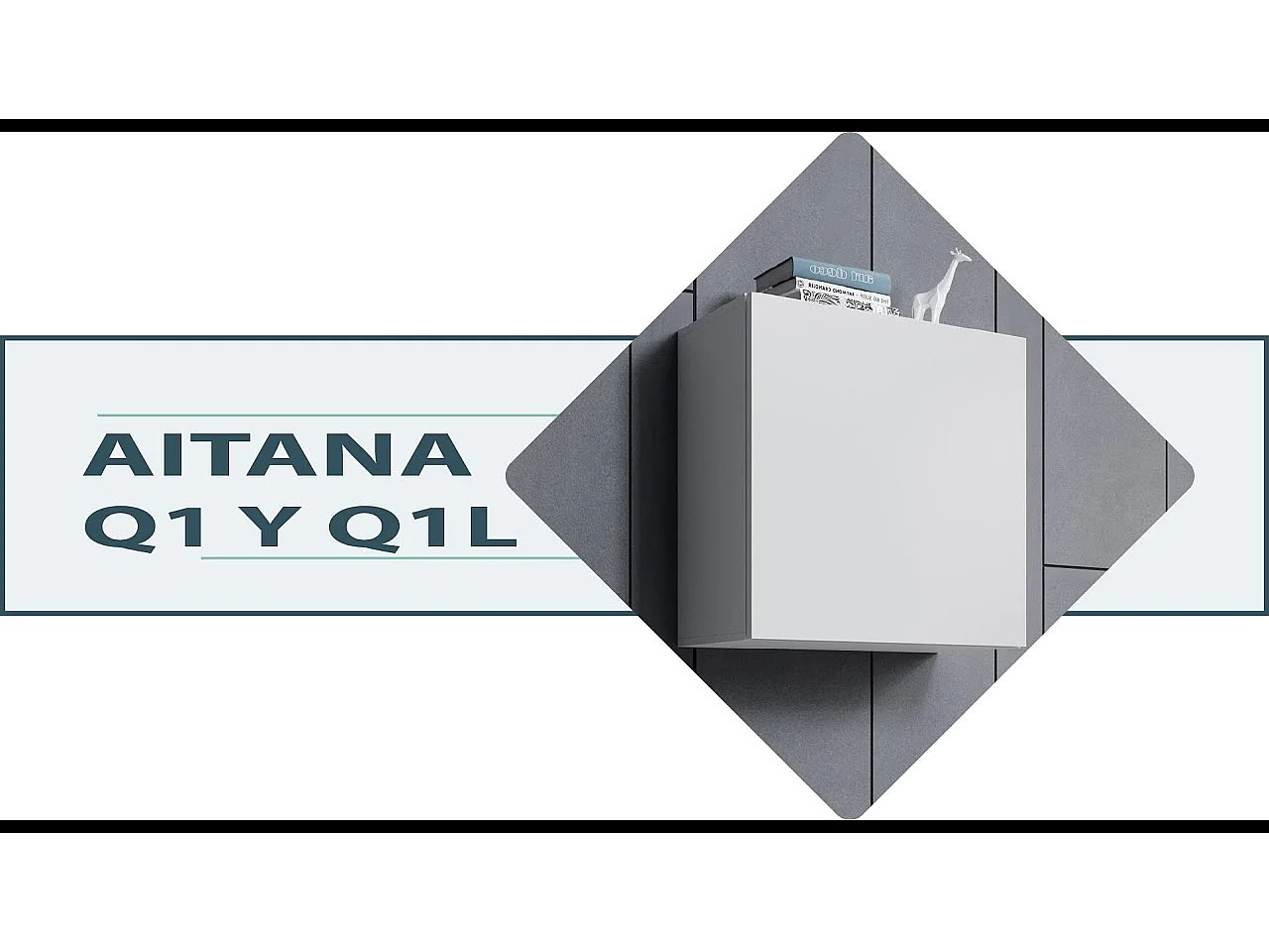 Armoire murale pour Salon Salle à manger en Blanc 60x30x60cm Aitana Q1