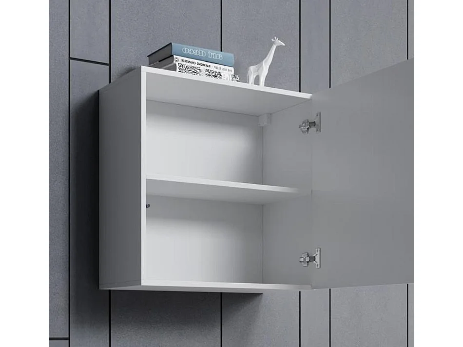 Armoire murale pour Salon Salle à manger en Blanc 60x30x60cm Aitana Q1