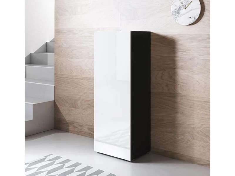 Vitrina para Salón comedor en Negro y Blanco 40x29x128cm Luke V1