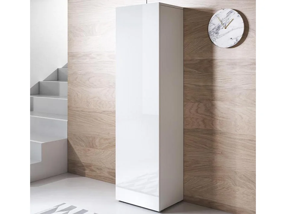 Vitrine pour Salon Salle à manger en Blanc 40x29x167cm Luke V4