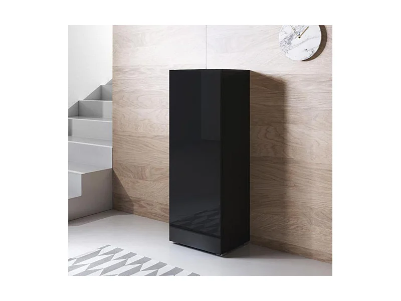Vitrina para Salón comedor en Negro 40x29x128cm Luke V1