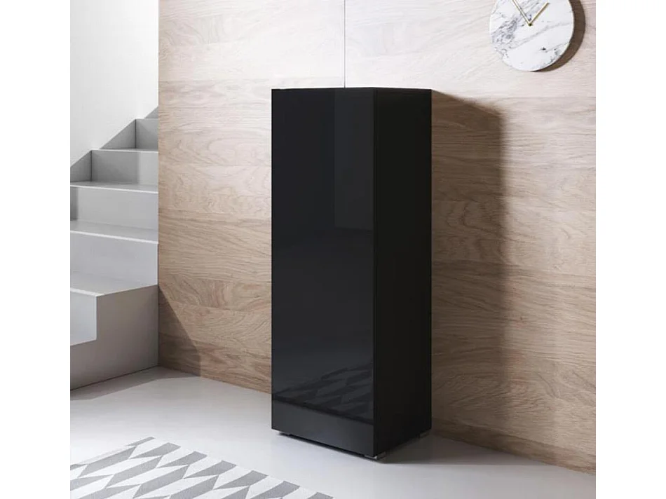 Vitrina para Salón comedor en Negro 40x29x128cm Luke V1