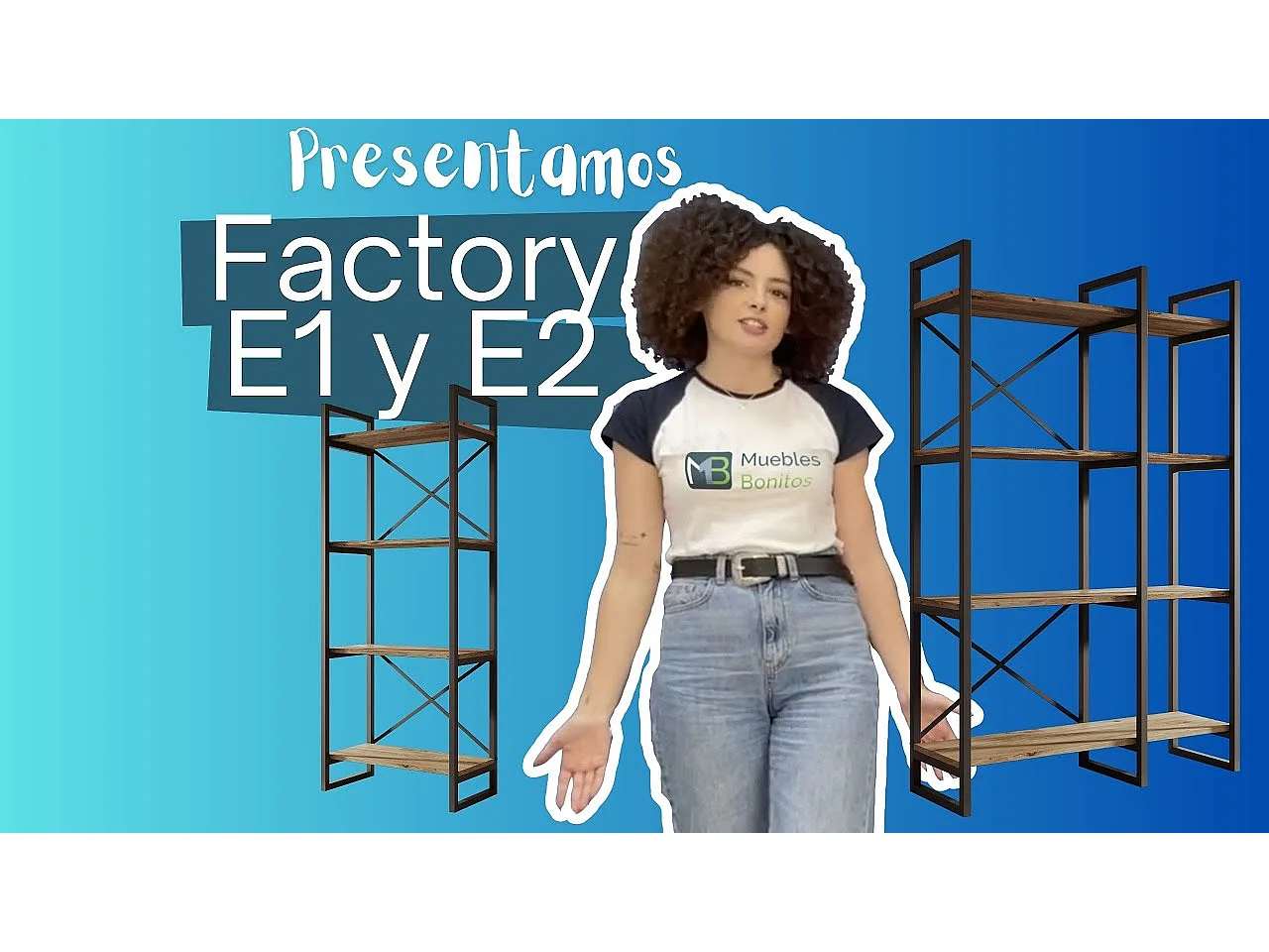 Etagère pour Salon Salle à manger en Pin Atlantique et Acier 87,5x30x138cm Factory E