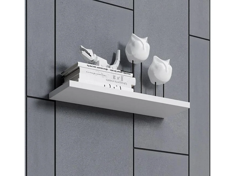 Estante de pared para Salón comedor en Blanco 60x20x2,2cm Aitana E