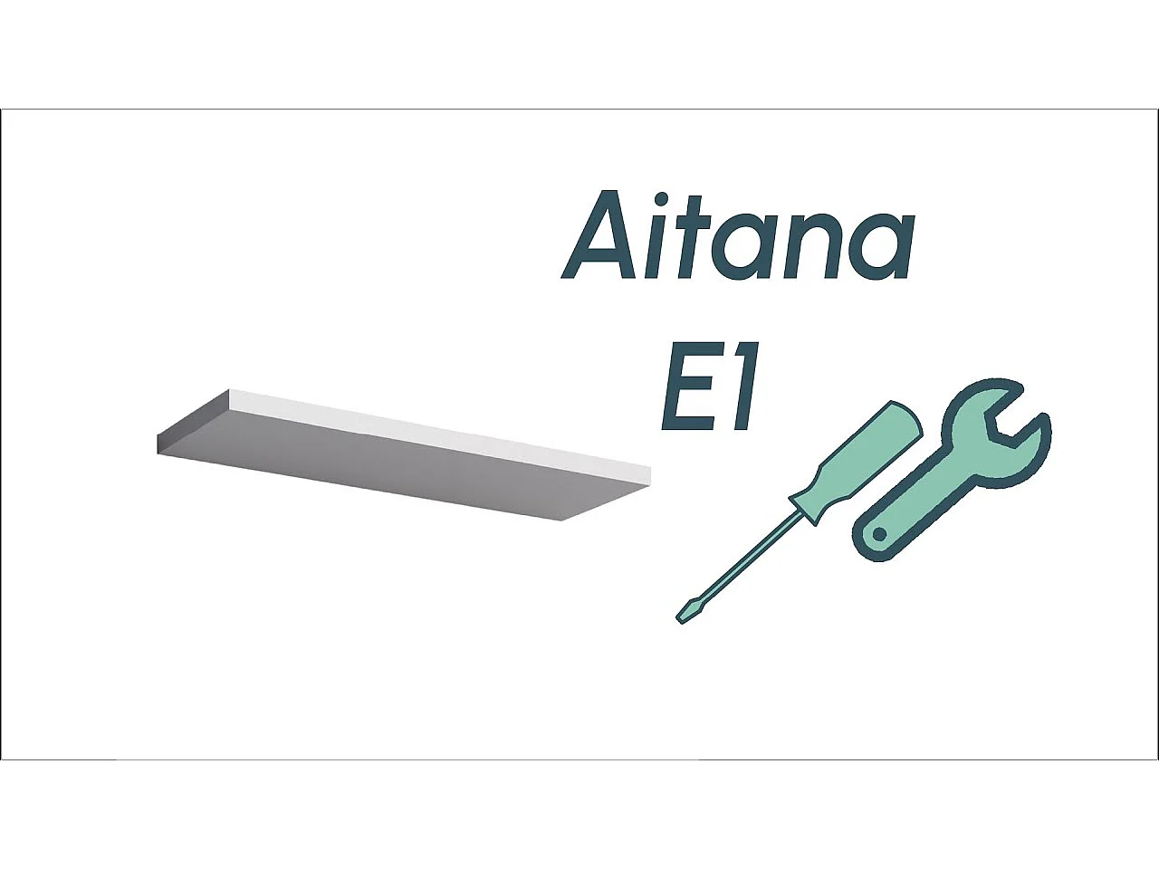 Estante de pared para Salón comedor en Blanco 60x20x2,2cm Aitana E