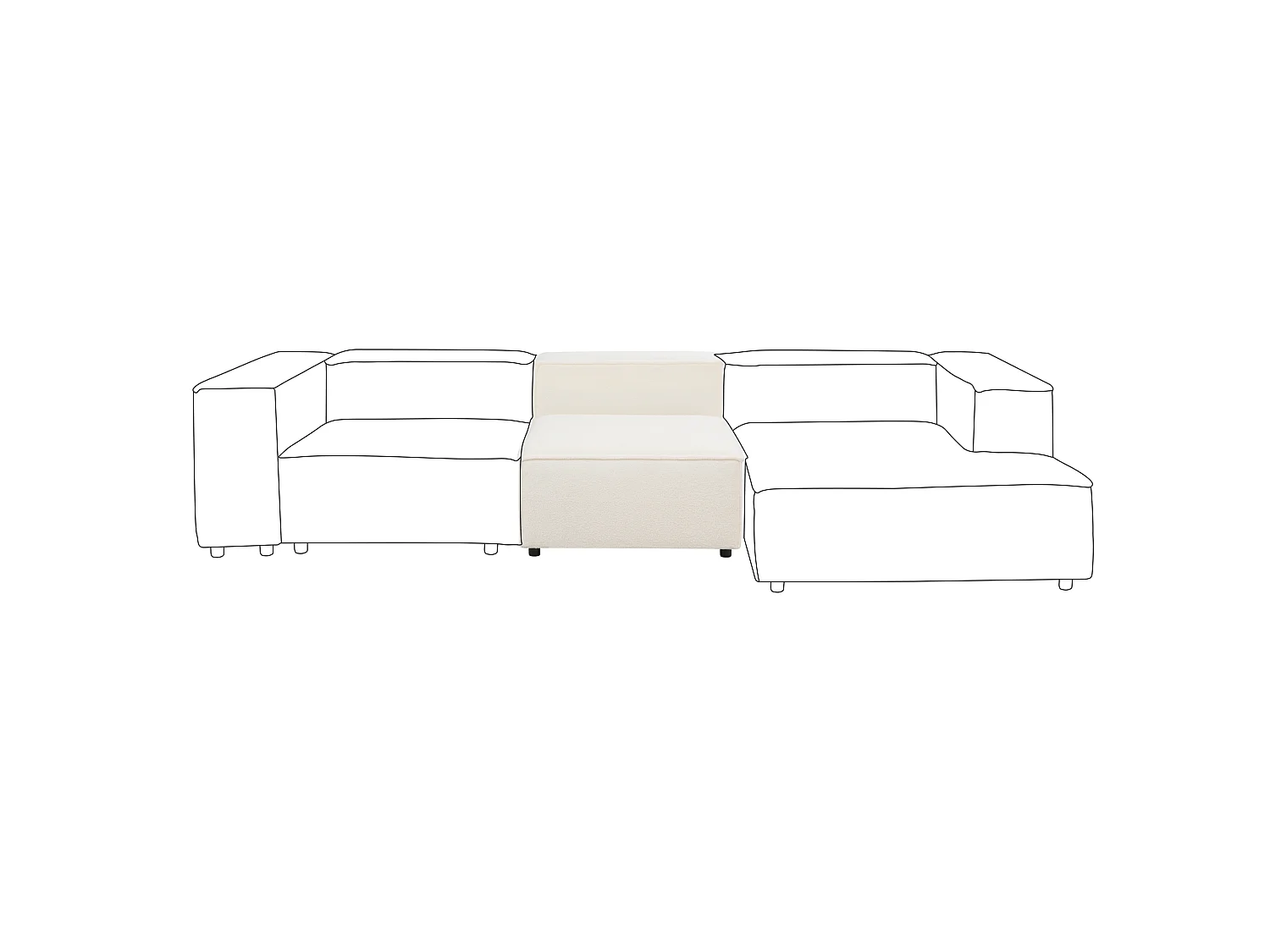 Module fauteuil APRICA Bouclé Blanc