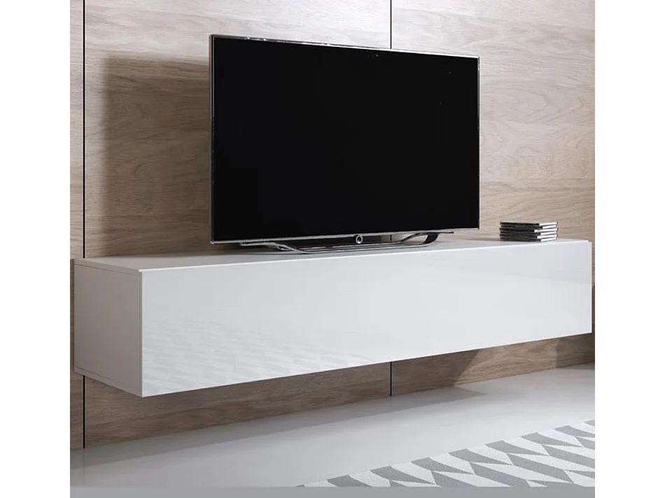 Mueble TV para Salón comedor en Blanco 160x40x30cm Luke H2