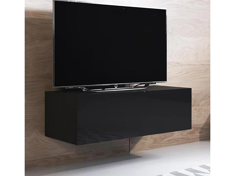 Mueble TV para Salón comedor en Negro 100x40x30cm Luke H1