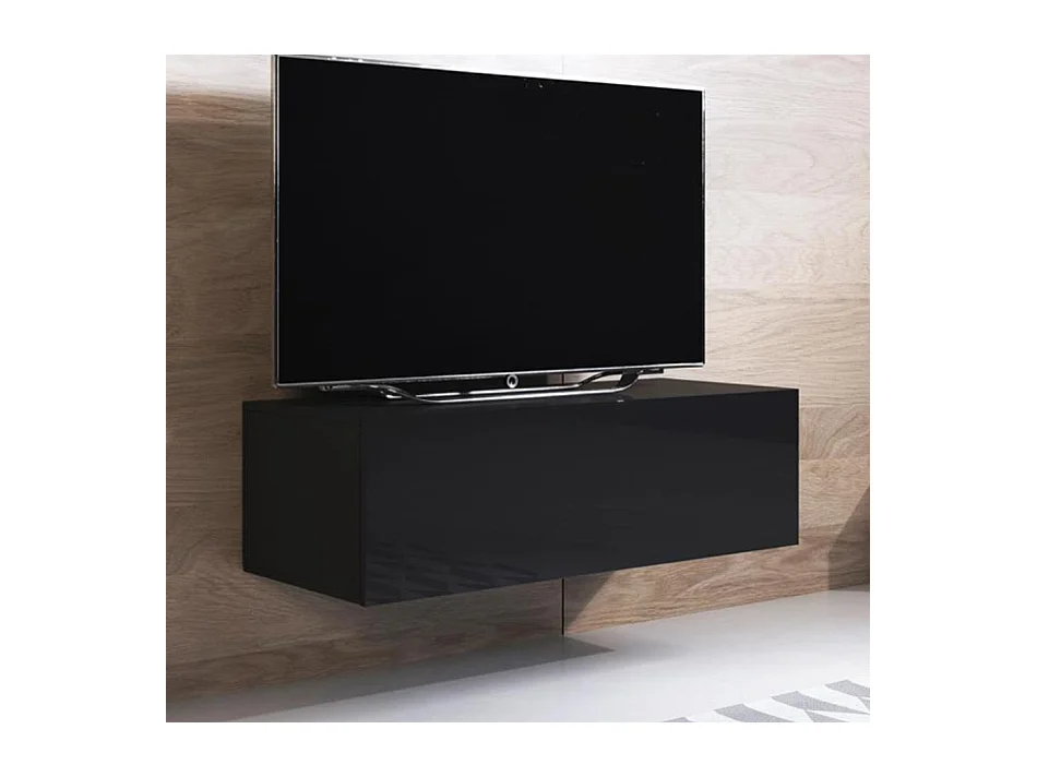 Mueble TV para Salón comedor en Negro 100x40x30cm Luke H1