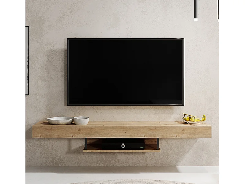Mueble TV colgante para Salón comedor en Safir 150x29,6x22cm Aydin