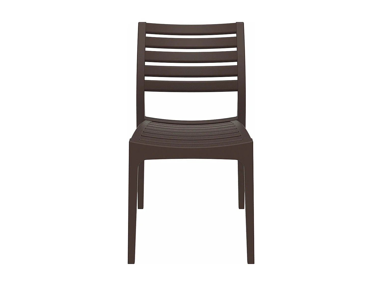 Silla de jardín exterior balcon terraza apilable marrón plástico polipropileno M10_002538