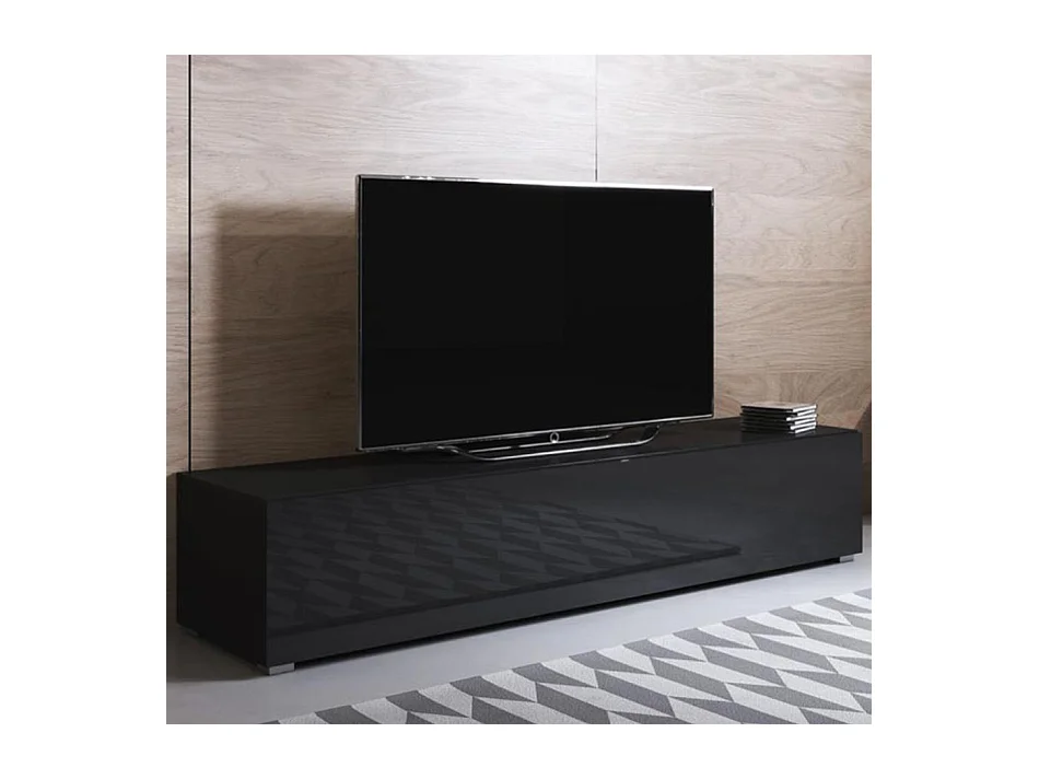 Meuble TV pour Salon Salle à manger en Noir 160x40x32cm Luke H2