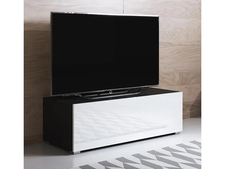 Mueble TV para Salón comedor en Negro y Blanco 100x40x32cm Luke H1