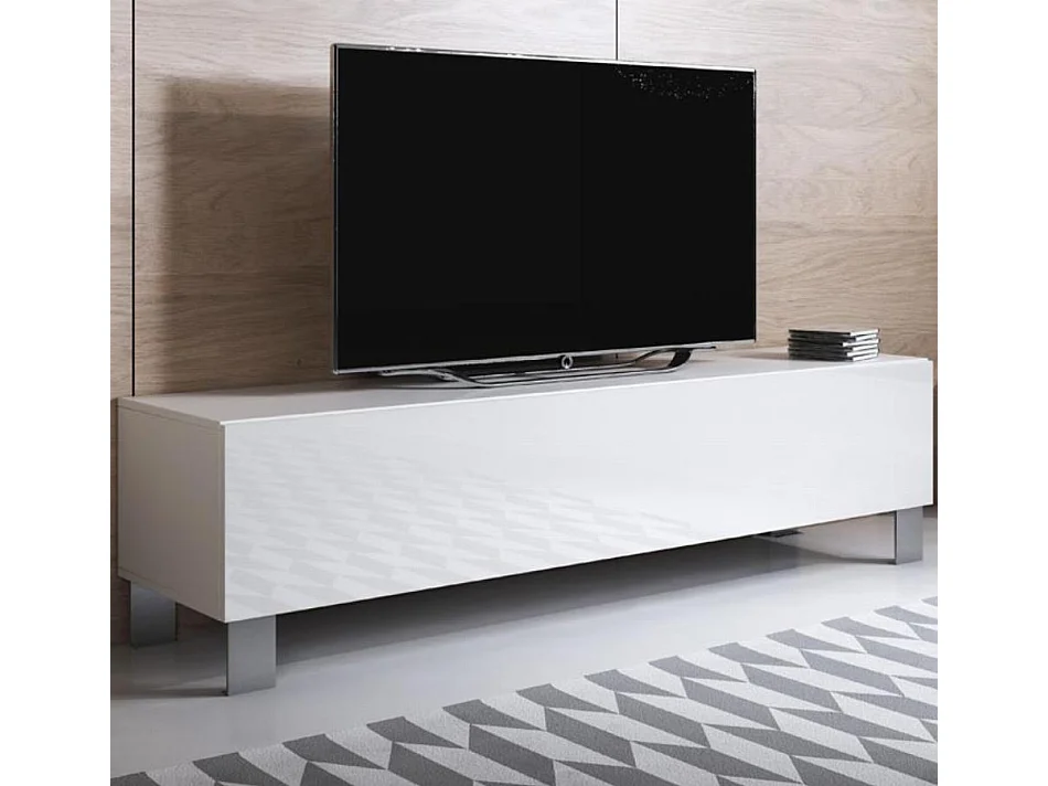 Mueble TV para Salón comedor en Blanco 160x40x42cm Luke H2