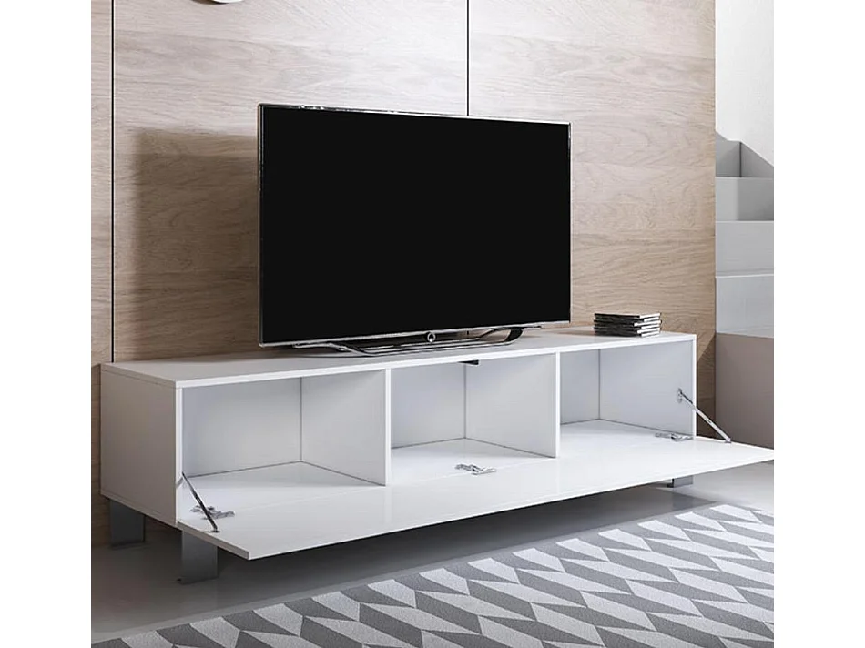 Mueble TV para Salón comedor en Blanco 160x40x42cm Luke H2