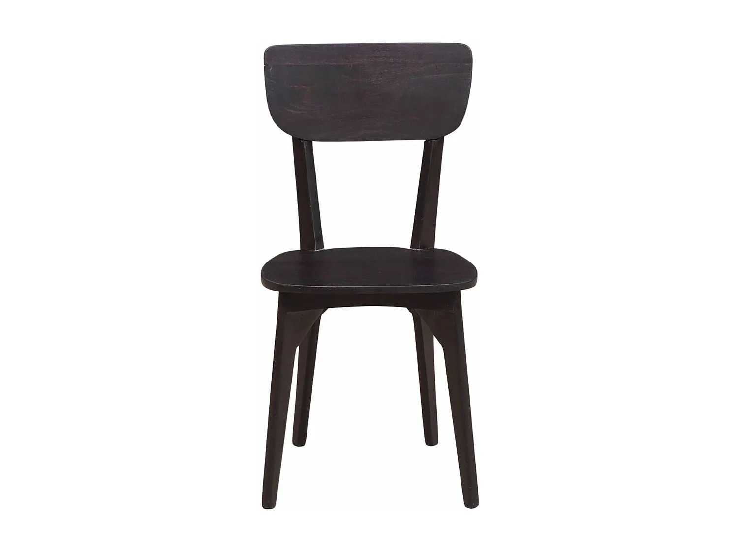 Chaise rétro bois massif foncé | Manguier Amsterdam