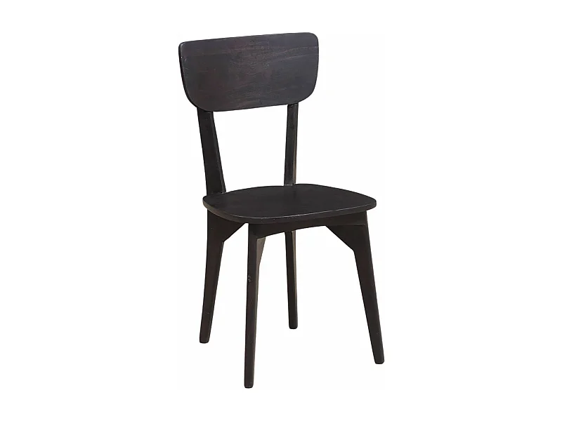 Chaise rétro bois massif foncé | Manguier Amsterdam