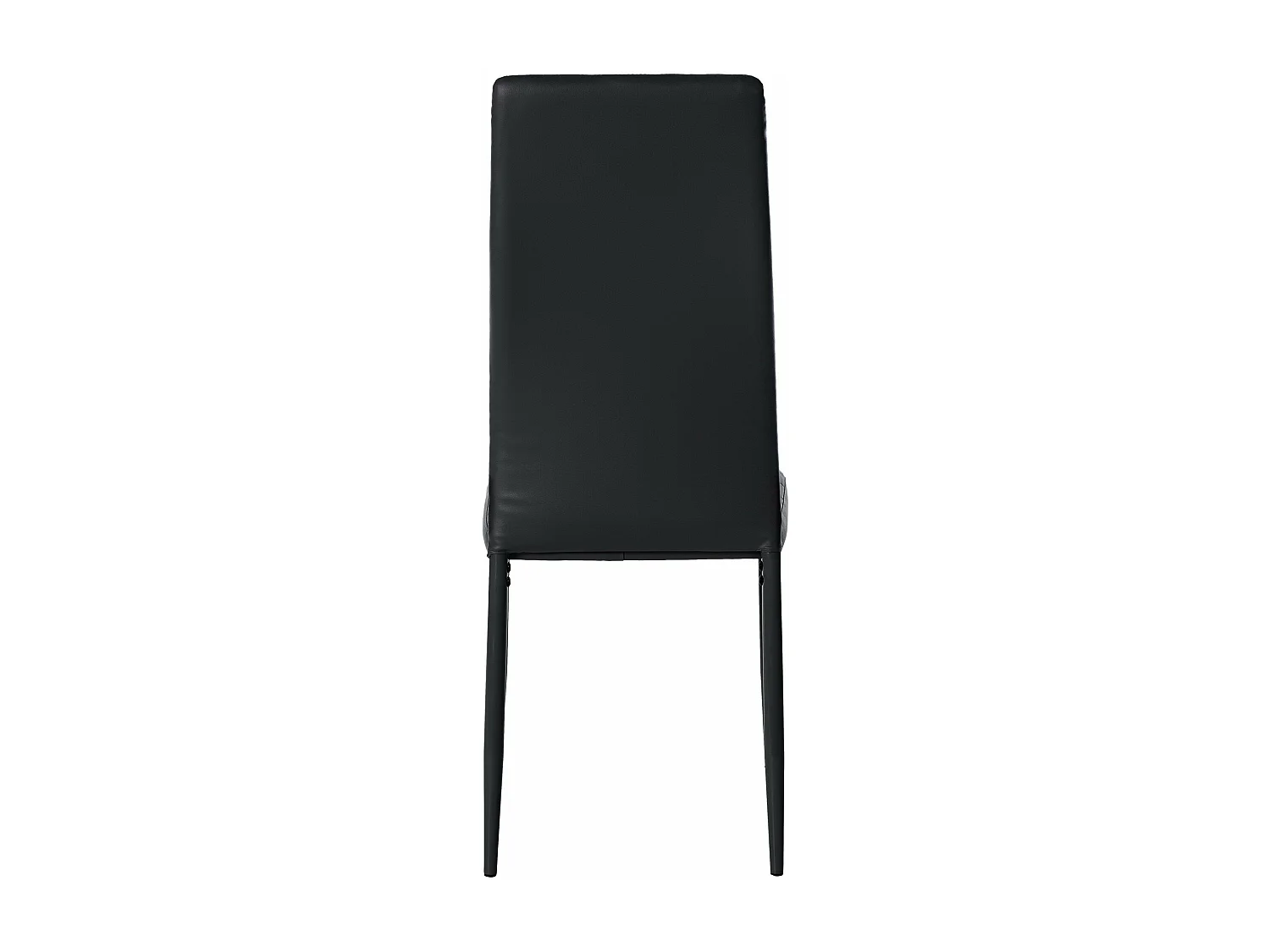 Juego de 6 sillas de comedor estilo simple polipiel negro y metal M10_001841