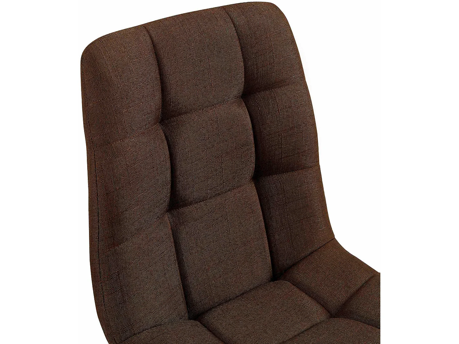 Set de dos sillas de comedor bordado decorativo en forma de cuadros terciopelo marrón y metal M10_001857