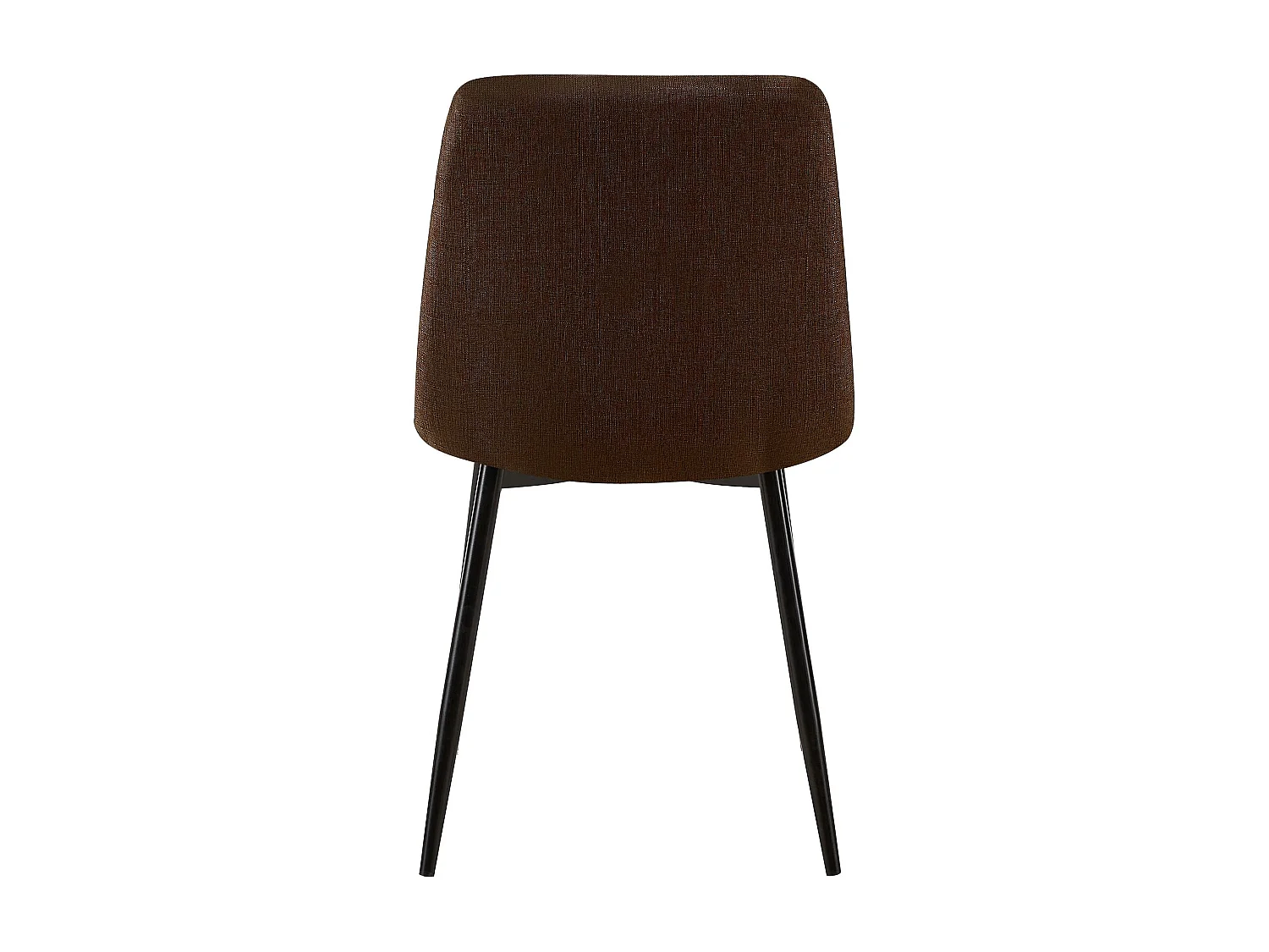 Set de dos sillas de comedor bordado decorativo en forma de cuadros terciopelo marrón y metal M10_001857