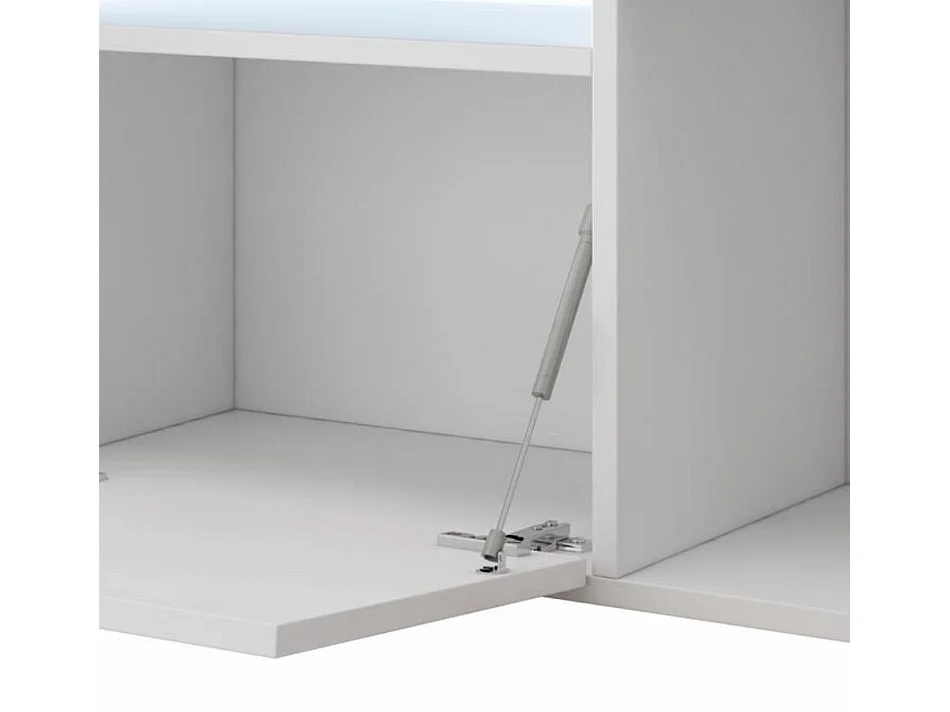 Aparador para Salón comedor en Blanco con LED 135x34x73cm Sefora