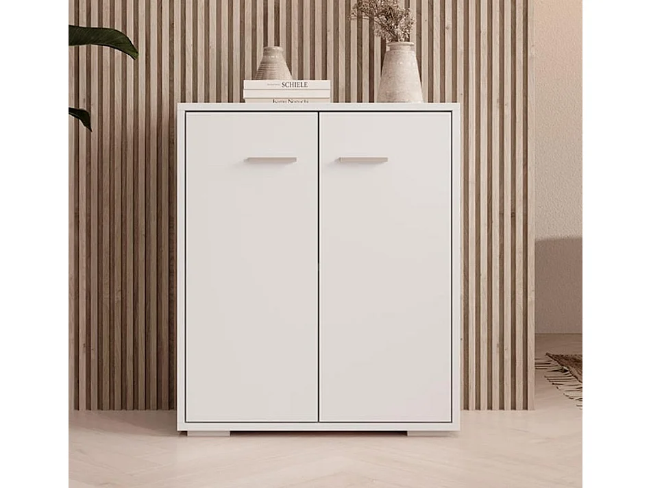 Bahut Buffet bas pour Salon Salle à manger en Blanc 60x30x71cm Lander L2