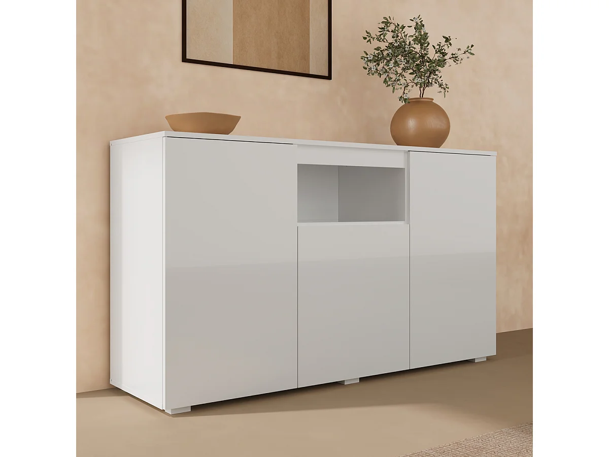 Aparador para Salón comedor en Blanco 140x40x80cm Nevada