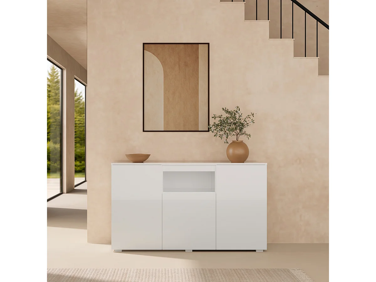 Aparador para Salón comedor en Blanco 140x40x80cm Nevada
