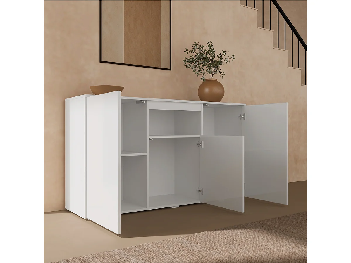 Aparador para Salón comedor en Blanco 140x40x80cm Nevada