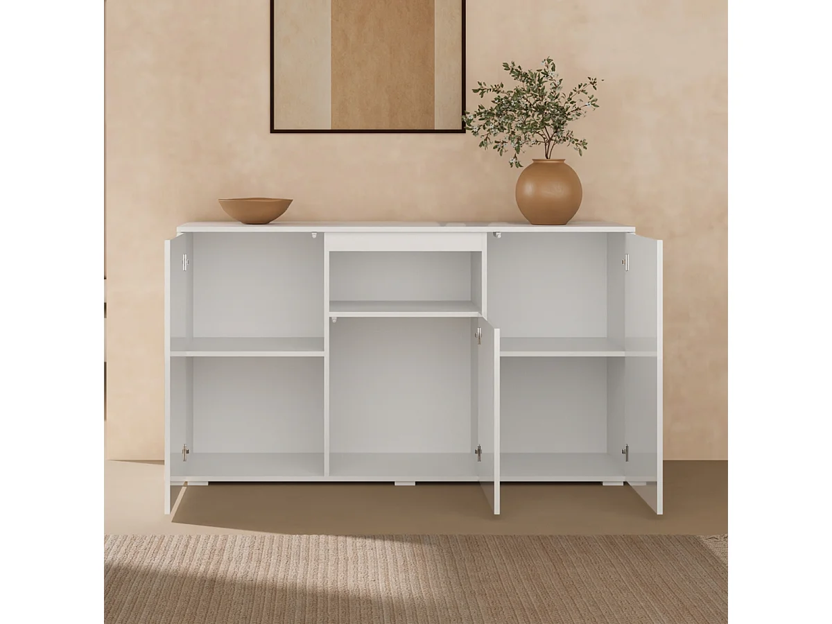 Aparador para Salón comedor en Blanco 140x40x80cm Nevada