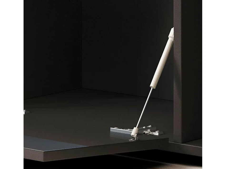 Aparador para Salón comedor en Negro con LED 150x40x80cm Natolia