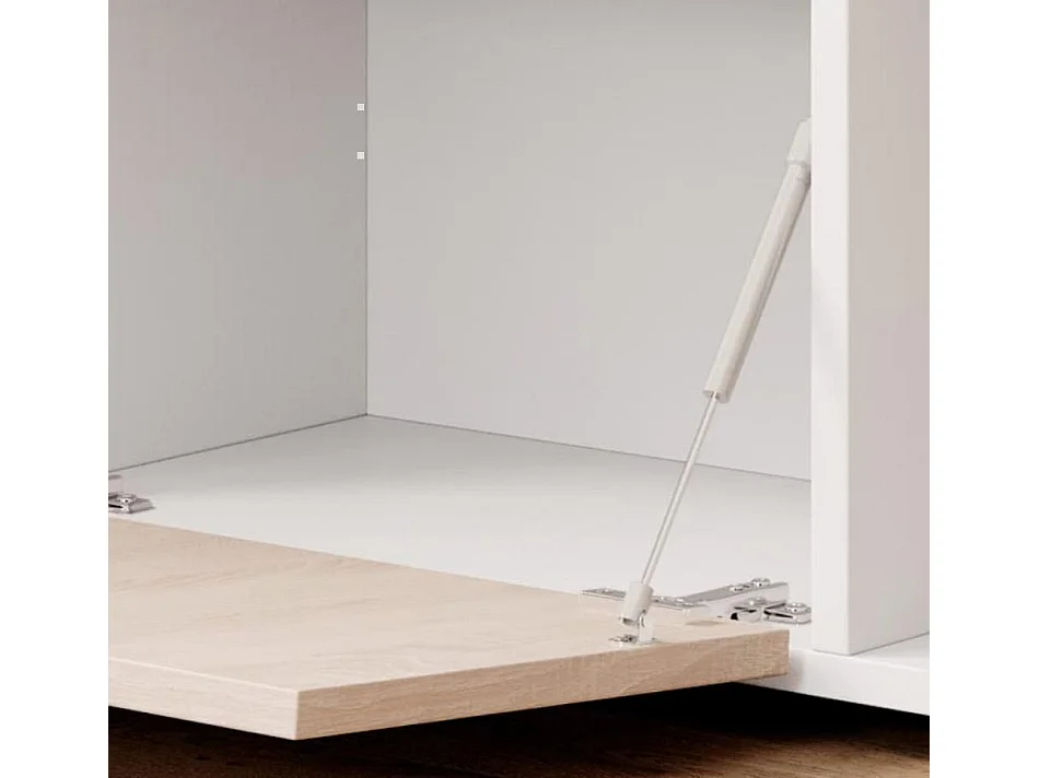 Aparador para Salón comedor en Blanco y Sonoma con LED 135x34x73cm Sefora