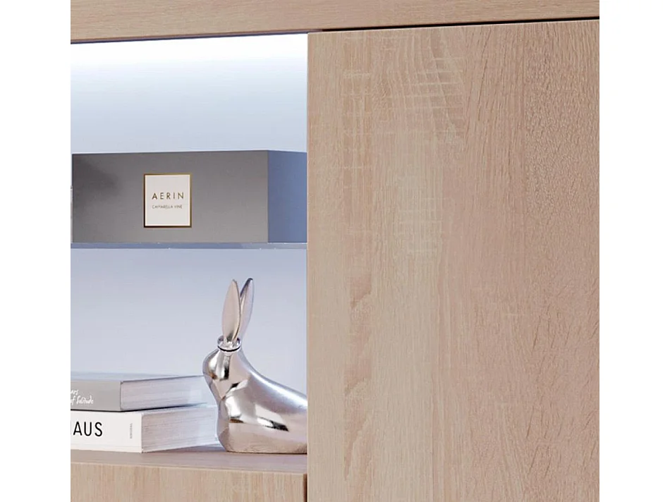 Aparador para Salón comedor en Sonoma con LED 135x34x72cm Sefora