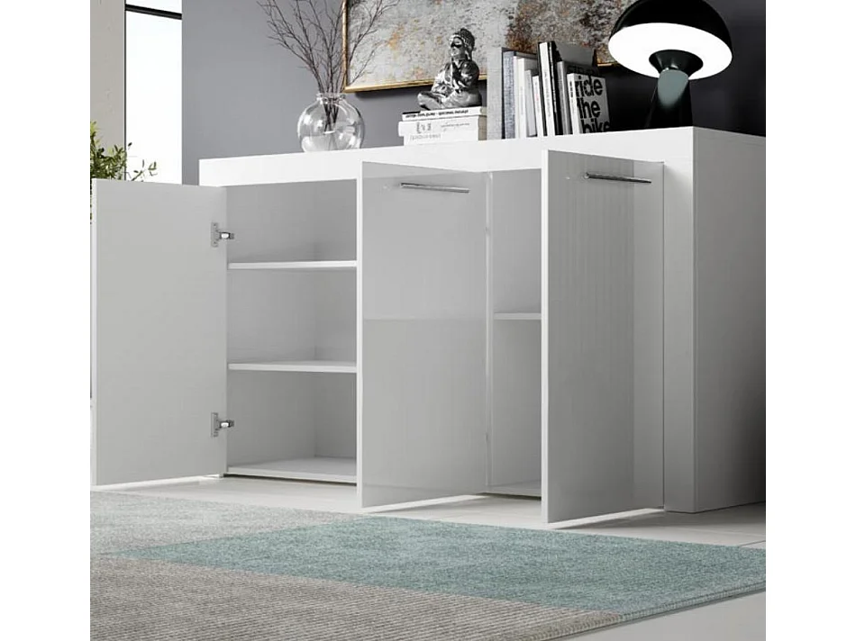 Aparador para Salón comedor en Blanco 144x42x80cm Nelia