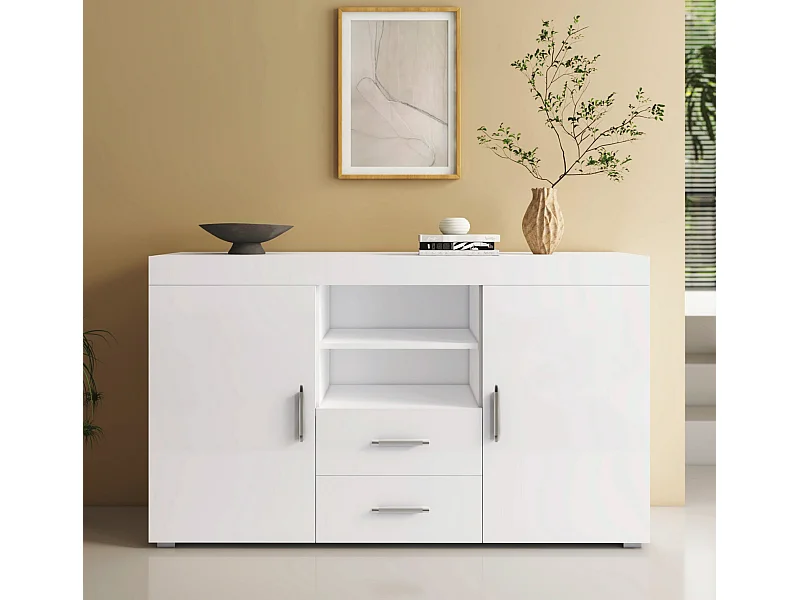 Aparador para Salón comedor en Blanco 140x40x80cm Roque