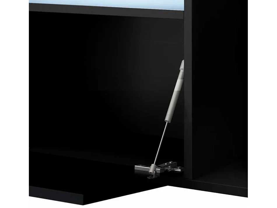 Aparador para Salón comedor en Negro con LED 135x34x73cm Sefora