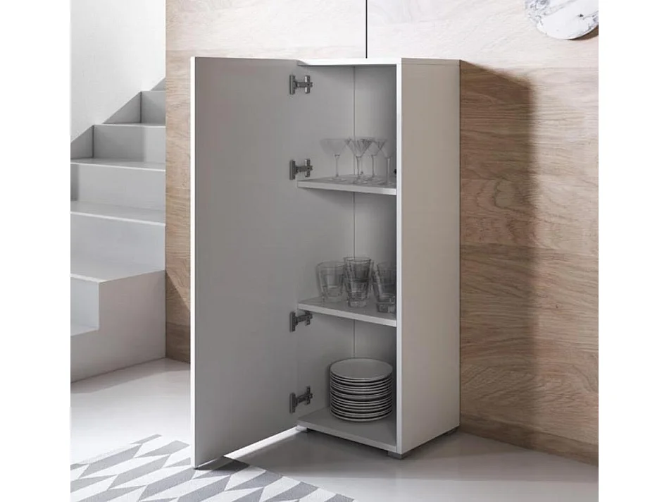 Vitrina para Salón comedor en Blanco 40x29x128cm Luke V1