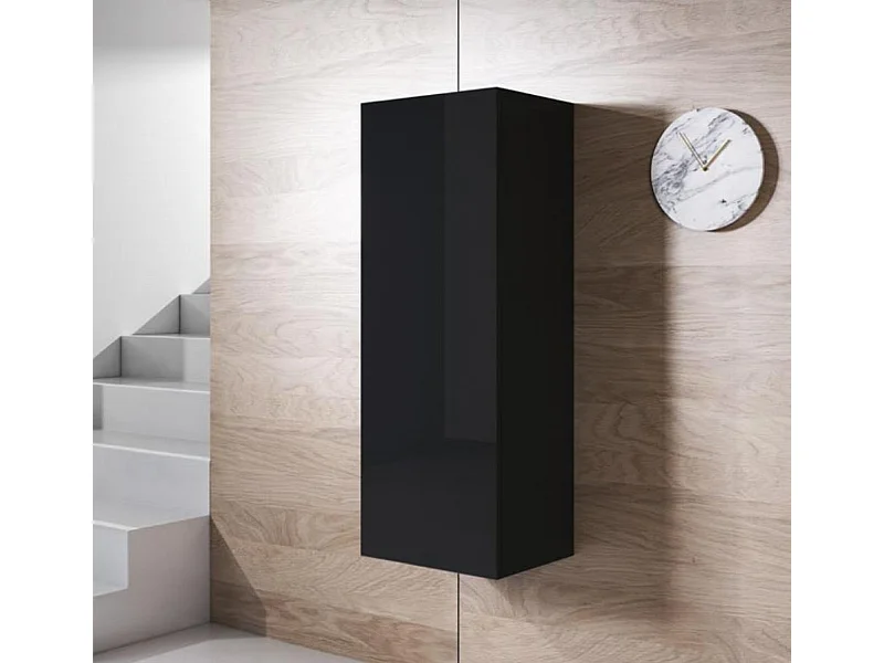 Vitrina para Salón comedor en Negro 40x29x126cm Luke V1