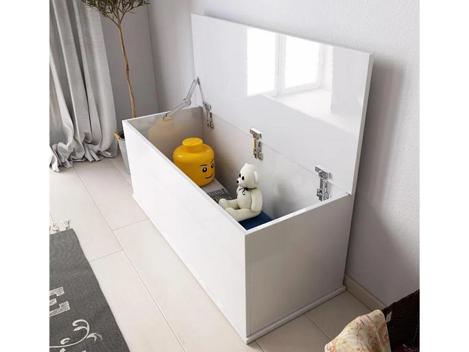 Baúl para Dormitorio en Blanco 100x40x40cm Ariel