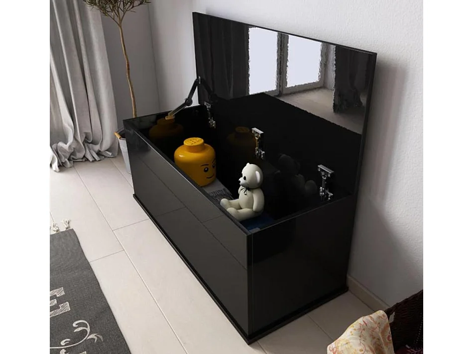 Baúl para Dormitorio en Negro 100x40x40cm Ariel