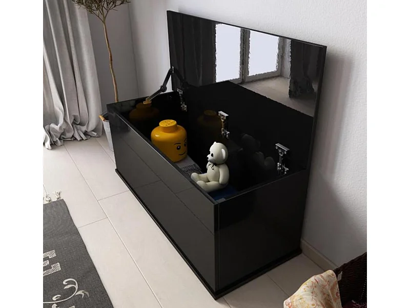 Baúl para Dormitorio en Negro 100x40x40cm Ariel