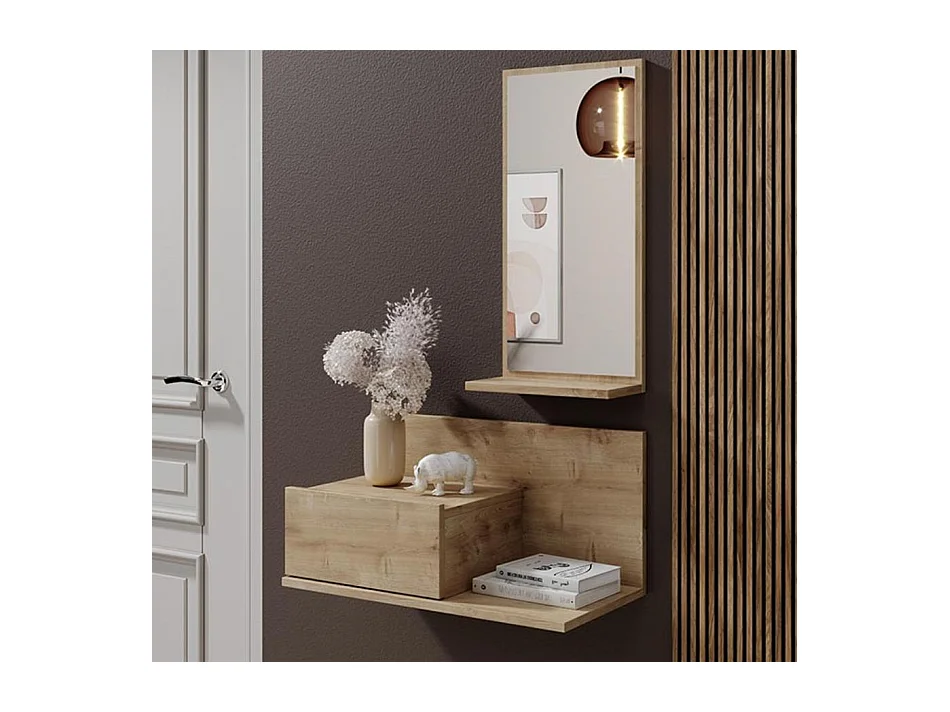 Meuble d'entrée pour Hall d'entrée Couloir en Safir 60x30x85,5cm Isabela