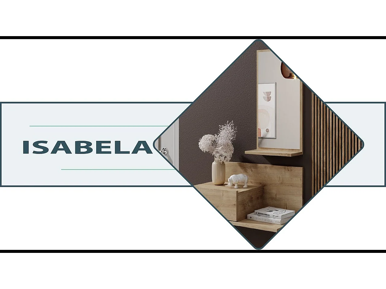 Recibidor para Entrada Pasillo en Safir 60x30x85,5cm Isabela