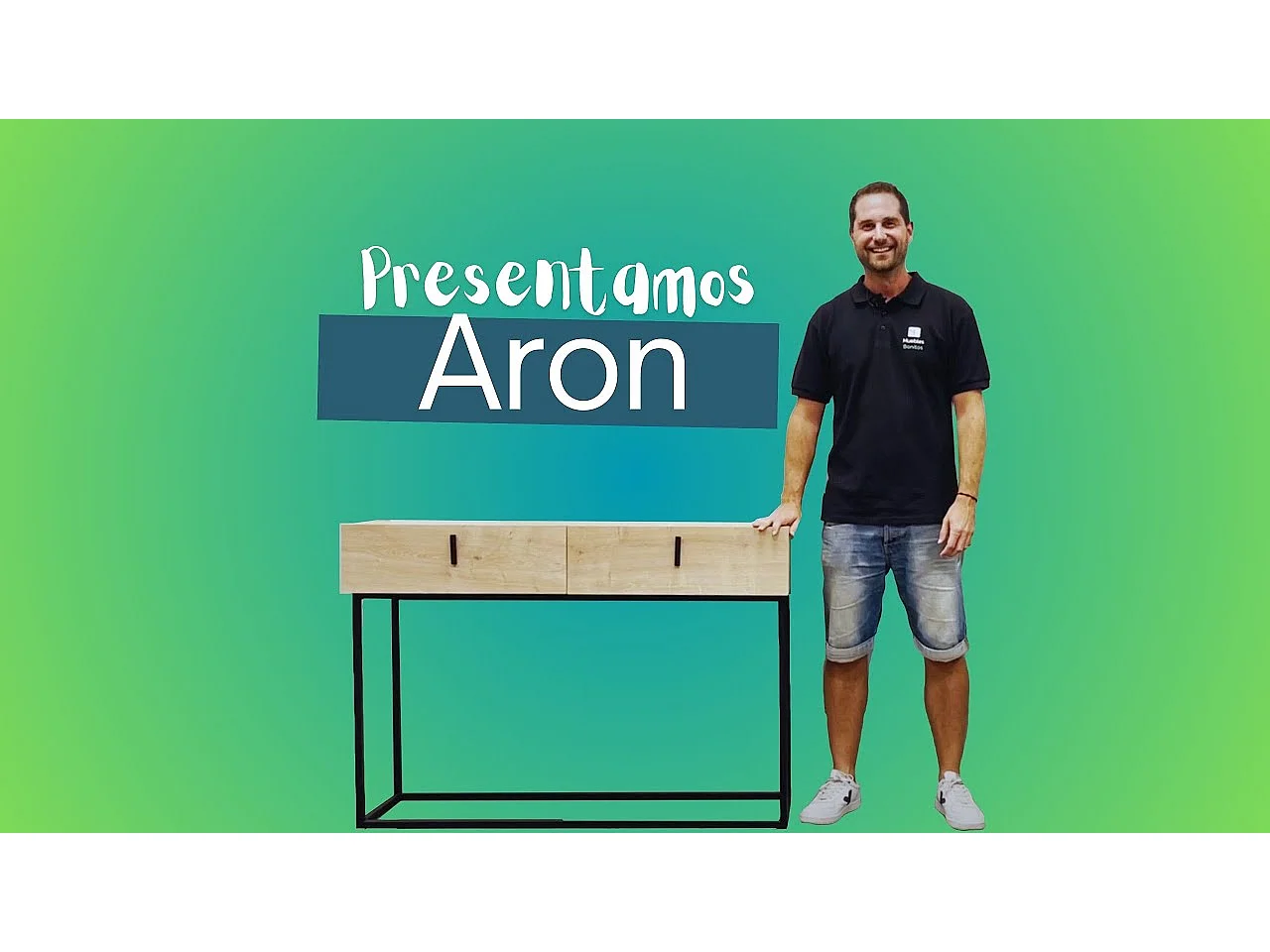 Meuble d'entrée pour Hall d'entrée Couloir en Safir 120x36,8x83,6cm Aron